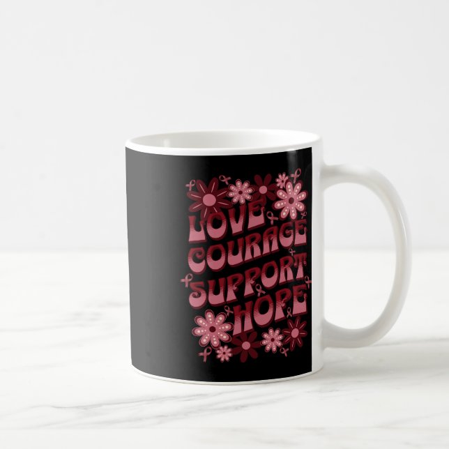 Sickle Cell Awareness Love Courage Support Hope  Coffee Mug (Right)