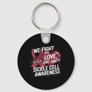Sickle Cell Awareness Month We Fight With Love Hop Key Ring
