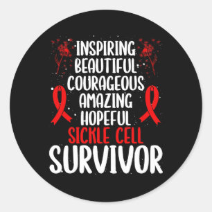 Sickle Cell Awareness Movement Fighter Inspiring S Classic Round Sticker