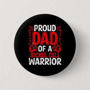 Sickle Cell Awareness Movement Ribbon Dad Of A War 6 Cm Round Badge