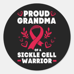 Sickle Cell Awareness Proud Grandma Sickle Cell Wa Classic Round Sticker