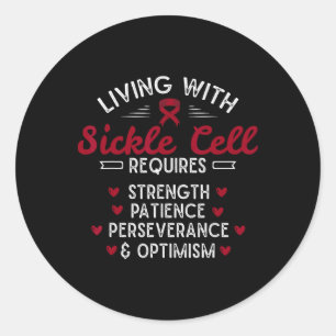 Sickle Cell Awareness - Sca - Sickle Cell Anaemia Classic Round Sticker