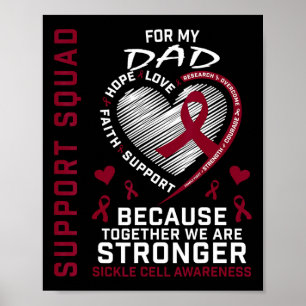 Sickle Cell Awareness Shirt Dad Father Support Gro Poster