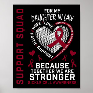 Sickle Cell Awareness Shirt Daughter In Law Group  Poster