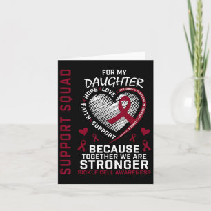 Sickle Cell Awareness Shirt Daughter Support Group Card