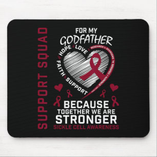 Sickle Cell Awareness Shirt Godfather Support Grou Mouse Pad