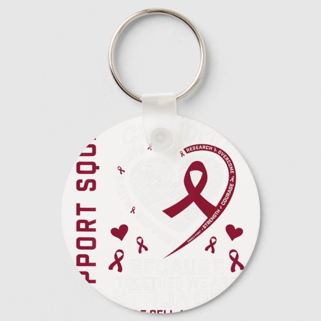Sickle Cell Awareness Shirt Grandma Support Group  Key Ring (Front)