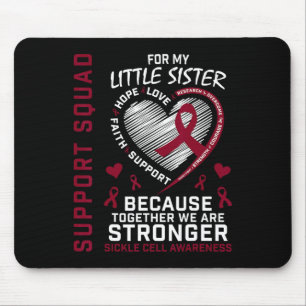 Sickle Cell Awareness Shirt Little Sister Group Te Mouse Pad