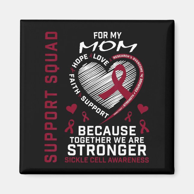 Sickle Cell Awareness Shirt Mum Support Group Tee  Magnet (Front)