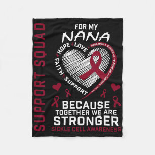 Sickle Cell Awareness Shirt Nana Support Group Tee Fleece Blanket