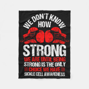 Sickle Cell Awareness Strong Choice Burgundy Ribbo Fleece Blanket