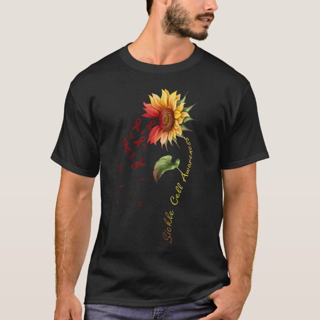 Sickle Cell Awareness Sunflower  T-Shirt (Front)