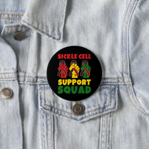 SICKLE CELL Awareness SUPPORT SQUAD 7.5 Cm Round Badge