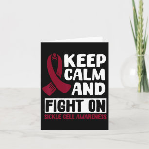 Sickle Cell Disease Awareness Apparel Burgundy Rib Card