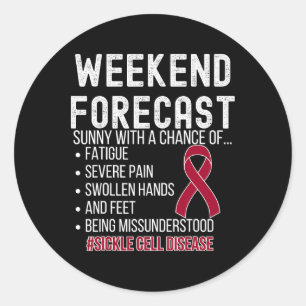 Sickle Cell Disease Awareness Day In The Life 2 Classic Round Sticker