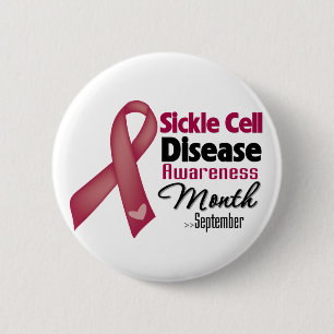 Sickle Cell Disease Awareness Month 6 Cm Round Badge