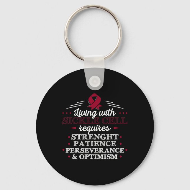 Sickle-cell Disease - Sickle Cell Awareness Gift  Key Ring (Front)