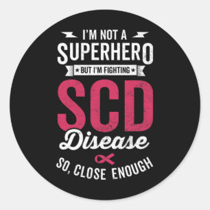 Sickle Cell Disease Warrior Survivor Awareness Sup Classic Round Sticker