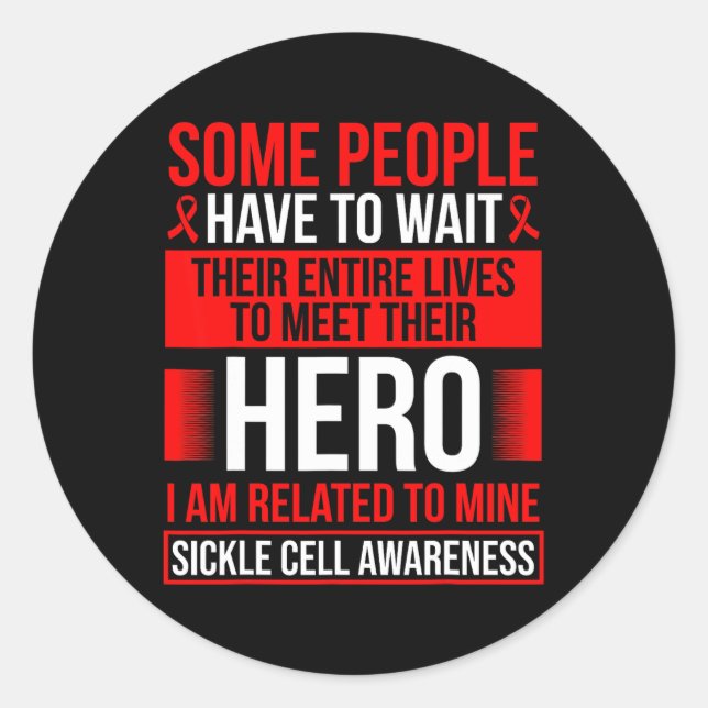 Sickle Cell Natural Healing For Sickle Cell Awaren Classic Round Sticker (Front)