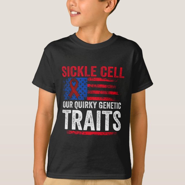 Sickle Cell Our Quirky Genetic Traits Anaemia Scd  T-Shirt (Front)