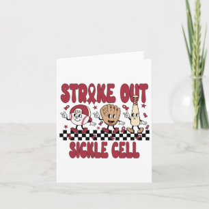 Sickle Cell Support Squad Baseball Strike Out Sick Card
