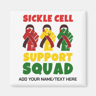 SICKLE CELL SUPPORT SQUAD Custom Name Magnet