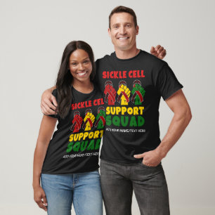 SICKLE CELL SUPPORT SQUAD Custom Name T-Shirt