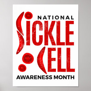 Sickle Cell Warrior Anaemia Sickle Cell Awareness  Poster