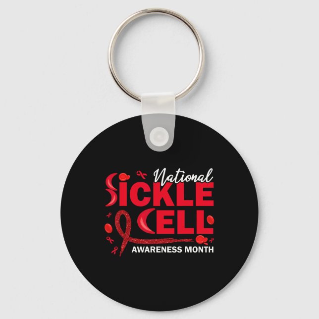 Sickle Cell Warrior Gift For Sickle Cell Awareness Key Ring (Front)
