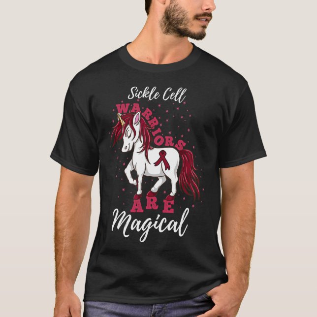 Sickle Cell Warriors Are Magical Sickle Cell Aware T-Shirt (Front)