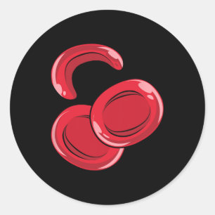 Sickle Red Blood Cell Sickle Cell Anaemia Awarenes Classic Round Sticker
