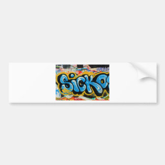 Sicko Graffiti on the Textured Wall Bumper Sticker