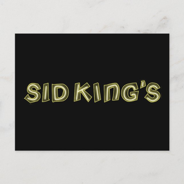 sid king's club postcard (Front)