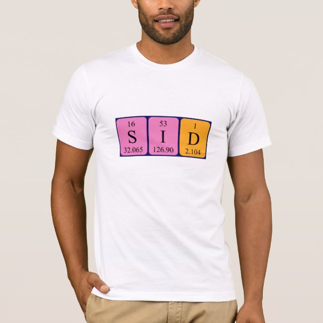 Sid periodic table name shirt (Front)