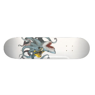 Sid riding Sharktopus skateboard deck