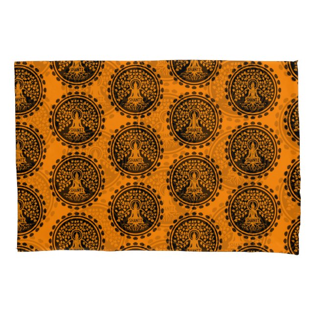 Siddhartha Gautama, Buddhist Art Pillowcase (Front-Left)