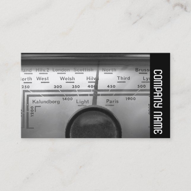 Side Band - Old UK Radio Dial Business Card (Front)