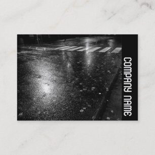 Side Band - Wet Autumn Road at Night Business Card