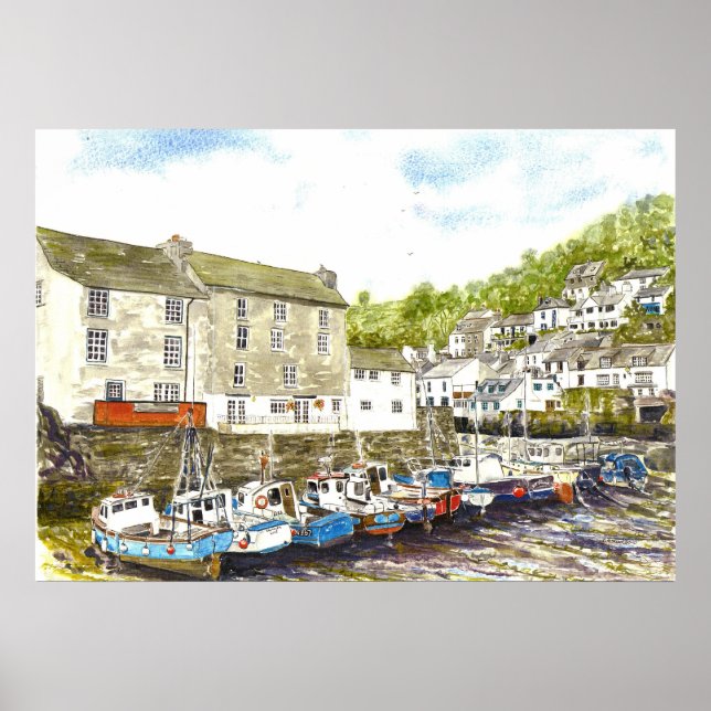 'Side by Side (Polperro)' Poster (Front)