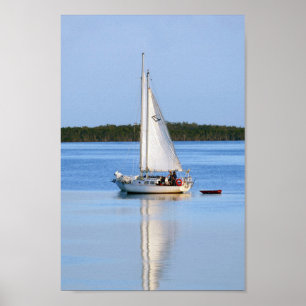 Side by Side Sailboats Poster