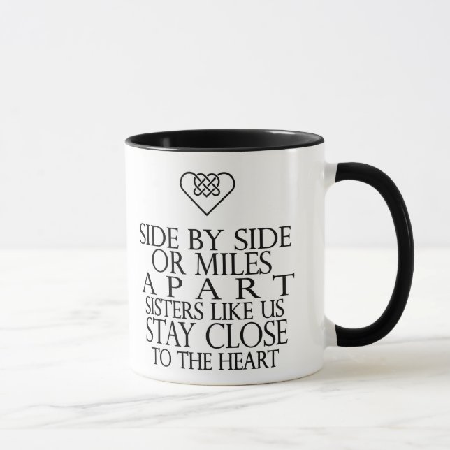 Side by side Sisters like us Mug (Right)