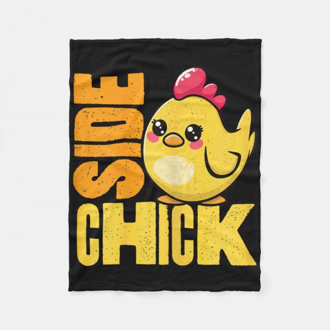 Side Chick  Fleece Blanket (Front)