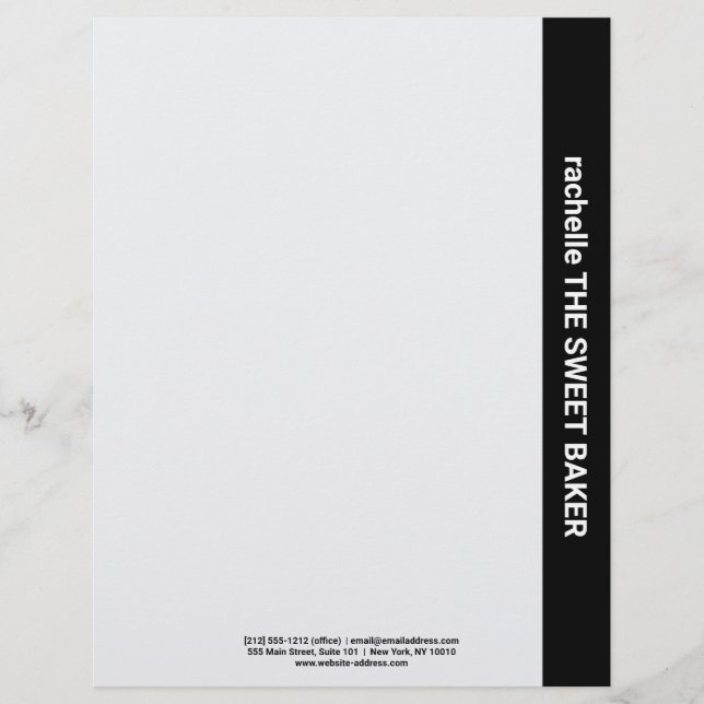 Side custom text grey bakery custom letterhead (Front)
