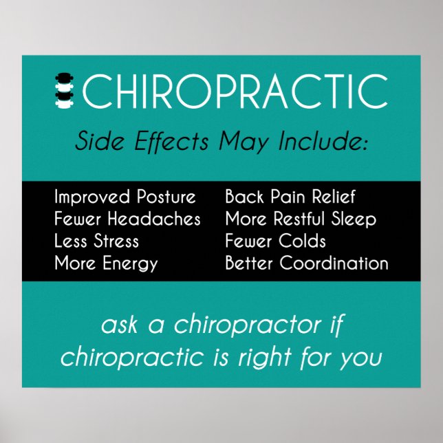 Side Effects of Chiropractic Poster (Front)