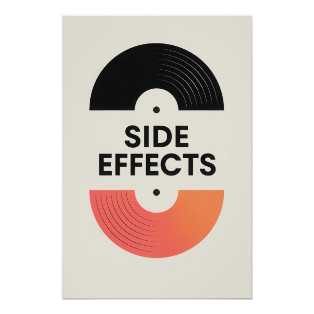 🎧 Side Effects - The Minimalist Vinyl Poster (Front)
