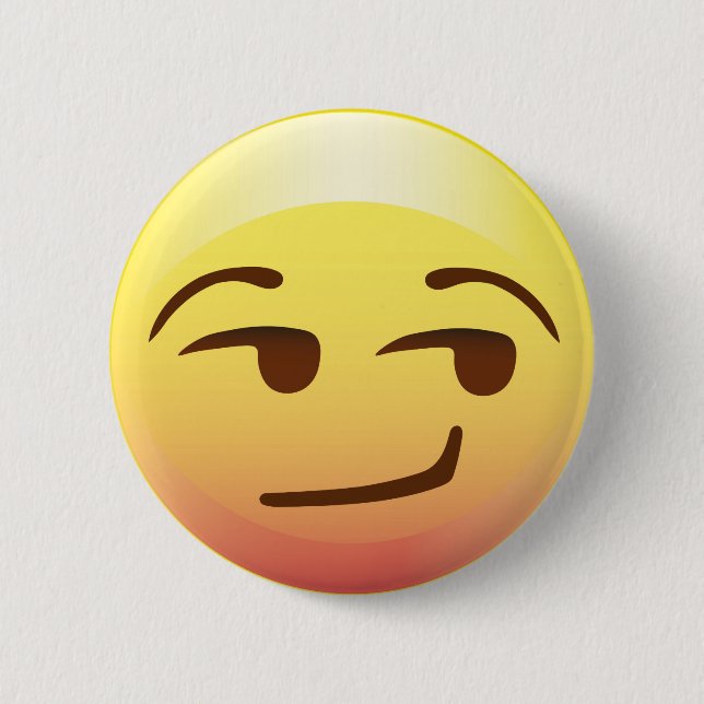 Side Glance Smug Emoji Paper Party Pin (Front)