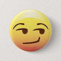 Side Glance Smug Emoji Paper Party Pin