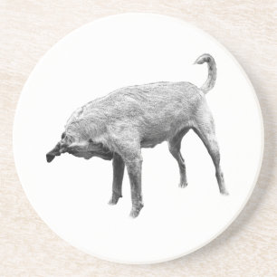 Side-Glance Terrier Charm Coaster