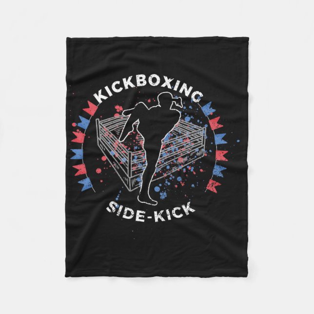 Side Kick Kickboxing  Fleece Blanket (Front)