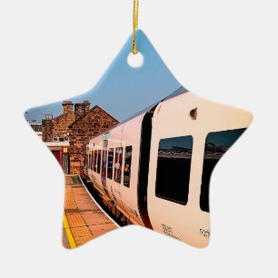 Side of the train ceramic ornament